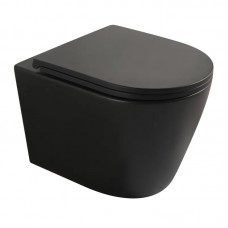 Унітаз підвісний Mixxus Premium BEVEL-0304-T1 BLACK 480x360x360mms. змиву TORNADO 1.0 (MP6677)