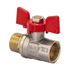 Кран кульовий FERRO PL 1/2" ГШБ art. 607 (латунна куля) (FE0553)