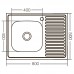 Кухонная мойка накладная ZerZ8050L-04-160E (Satin) (ZX1614)