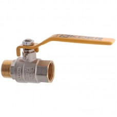 Кран шаровой Kr KR.215.G - 1/2" FM ГШВ YELLOW, ручка "рычаг" желтая (KR0116)