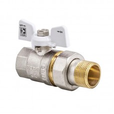 Кран с американкой 1" (Kr KR.227.W) белый (KR0098) Кран с американкой 1" (Kr KR.227.W) белый (KR0098)