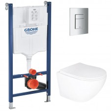 Комплект Gh Set Унітаз ELLIPSE-0305-T3 + Інсталяція UA388400WG + панель 38732000 (388400WGELLIPS0305T3)