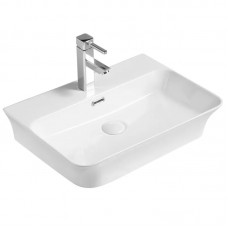 Умивальник накладний керамічний Mix Premium Bevel-0202 з переливом 560x415x125mm (MP6481)