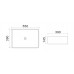 Раковина накладная Mixxus Premium QUADRO-0108 GRAY 550x390x145mm (MP6652)