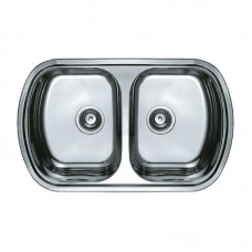 Мийка кухонна Hb 80x49 Double (polish) (HB0573)