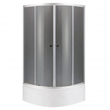 Душова кабіна з високим піддоном Mix PLAIN SCT01-90x90x195-GR SATIN сіре тоноване скло 4 мм (MI6895)