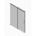 Двері в нішу KR SR SD02-140x200-TR-01 прозоре скло Easy Clean 8 мм, хром (KR5383)