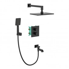Вбудована душова система з термостатом KR KB-67011-05 (Кольор чорний) (KR4727)