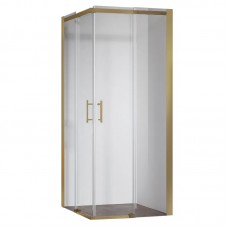 Душова кабіна без піддона KR SR SC03-90x90x200-TR-12 прозоре скло Easy Clean 6 мм, матове золото