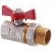Кран з американкою 3/4" прямий Waterpro червоний (WP0152)