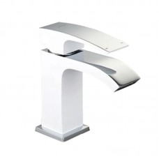 Змішувач для умивальника KR KB-12007-04 (Квітк хром+білий) (KR5151)