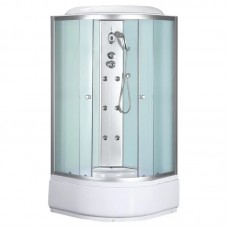 Бокс душовий з гідромасажем Mix STRONG SBH01-90x90x215-FB SATIN з високим піддоном (MI6888)