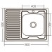 Кухонная мойка накладная ZerZ8060R-04-160E (Satin) (ZX1619)