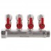 Колектор із кульовими кранами та фітингом Kr KR.1125-4 — 3/4”x4 Ways (KR2837)