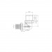 Куточок перехідний з НР KR KA.L06M-16 — 16 (2.2 mm) x 1/2"M (KR4874)