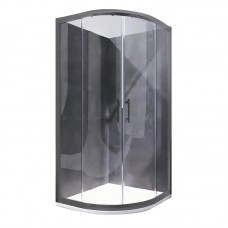 Душова кабіна без піддона KR SR SC04-90x90x195-TR-07 прозоре скло Easy Clean 5 мм, графіт (KR5362)