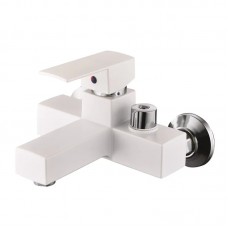 Смеситель для ванны PL Kubus-009 EURO SET White (со шлангом, лейкой и кронштейном) (PM0673) Смеситель для ванны PL Kubus-009 EURO SET White (со шлангом, лейкой и кронштейном) (PM0673)
