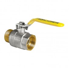 Кран шаровой Kr KR.215.G - 3/4" FM ГШВ YELLOW, ручка "рычаг" желтая (KR0117)