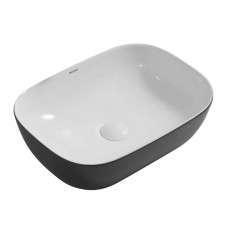 Раковина накладная Mixxus Premium DIVERSE-0112 WHITE-BLACK 455х325х135mm (MP6542)