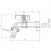 Кран садовый RH R363-050 -1/2", ручка "бабочка" красная (RO0240)