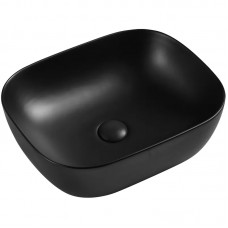 Умивальник накладний керамічний Mix Premium Diverse-0101 Black 490x395x150 mm (MP6485)