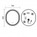 Дзеркало Mix Premium ELLIPSE MV05-80x70-Reverse BLACK з Led Touch, Anti-fog, димером (3-6,5kK) (MP6646)