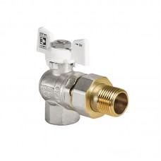 Кран з американкою 3/4" (Kr KR.228.W) кутовий білий (KR0100)