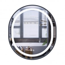 Дзеркало Mix Premium ELLIPSE MV05-80x70-Reverse BLACK з Led Touch, Anti-fog, димером (3-6,5kK) (MP6646)
