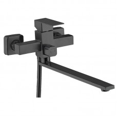 Змішувач для ванни Zer KUB-006 (Euro) Black з нерж. сталі SUS304 (кв. чорний) (ZX4850)