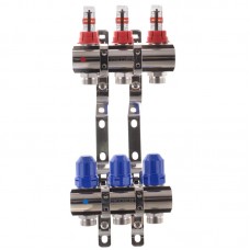 Коллекторный блок с расходомерами Kr KR.1110-03 1”x3 ways (KR2640)