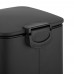 Мусорное ведро с плавным закрытием квадратное Zer Kubix-TC0106 Black 6 л цвет черный (ZX5890)