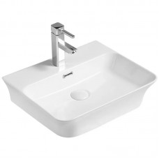 Умивальник накладний керамічний Mix Premium Bevel-0201 з переливом 485x410x125mm (MP6480)
