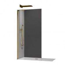 Душова перегородка KR SR SP02-100x200-TR-12 Walk-In проз.кло Easy Clean 8 мм, матове золото (KR5396)