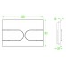 Панель змиву KR KT-0604-03 240x160x10mm пластикова, заокруглена кнопка (KR5322) Панель змиву KR KT-0604-03 240x160x10mm пластикова, заокруглена кнопка (KR5322)