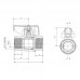 Кран шаровый ГАЗ, RH R211-050G - 1/2" ВВ ручка "бабочка" желтая (RO0242)
