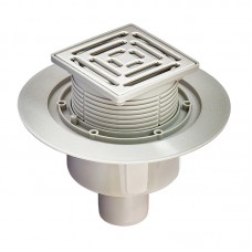 Душевой трап из нержавеющей стали SUS304 KR FD14-100x100-180 (прямой отвод) (AC0662)