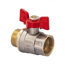 Кран кульовий FERRO PL 3/4" ГШБ art. 607 (латунна куля) (FE0556)
