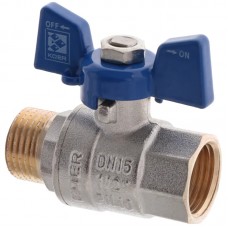 Кран кульовий Kr 1/2" ГШБ (KR.218.B) синій (KR2722) Кран кульовий Kr 1/2" ГШБ (KR.218.B) синій (KR2722)