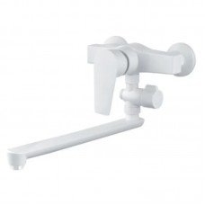 Смеситель для ванны PL OSCAR-006 SET WHITE (со шлангом, лейкой и кронштейном) (PM0703)