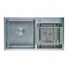 Мийка Zer ZH7843DS-215 (3.0/1.0) Satin з диспенсером і сушаркою для посуду (ZM5570)