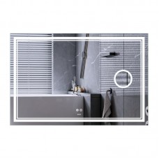 Дзеркало Mix Premium QUADRO MR20-100x70 з Led Touch, Anti-fog, димером, регулятором яскравості, лінзою (MP6622)