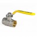 Кран шаровой Kr KR.214.G - 1/2" FF ГГВ YELLOW, ручка "рычаг" желтая (KR0123)
