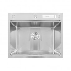 Мийка Mix MH6050-SK NANO-SILVER (3.0/0.8) з н. ст. зі сходинкою для сухоцвіт., з підст. під ножі (неірж.) (MX1941)