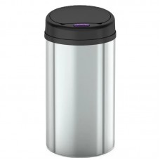 Відро для сміття сенсорне кругле Mix Premium Ellipse-TC0109 Chrome-Black 9 л (хром-чорне) (MI7083)