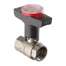 Кран кульовий з пластиковою ручкою і термометром Kr KR.240 — 3/4" ГГ (KR3118) Кран кульовий з пластиковою ручкою і термометром Kr KR.240 — 3/4" ГГ (KR3118)