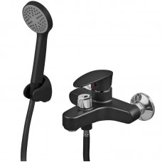 Смеситель для ванны PL CEZAR-009 EURO SET Matte black, со шлангом, лейкой и кронштейном (PM0693) Смеситель для ванны PL CEZAR-009 EURO SET Matte black, со шлангом, лейкой и кронштейном (PM0693)