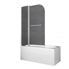 Шторки скляні на ванну KR SR BS04-95x140-TR-01 прозоре скло 6 мм, хром (KR5403)