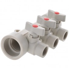 Колектор 3-way з кульовими кранами (40x20) PPR Kr K0170.PRO (KP0220) Колектор 3-way з кульовими кранами (40x20) PPR Kr K0170.PRO (KP0220)