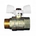 Кран шаровый Kr 3/4" ГШБ (KR.218.W) белый (KR0183)