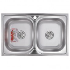 Мийка кухонна Zer Z8050D-08-180MD Double (micro decor) (ZM0613)